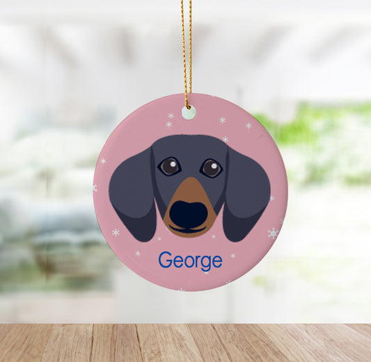 Dachshund Custom Dog Ornament