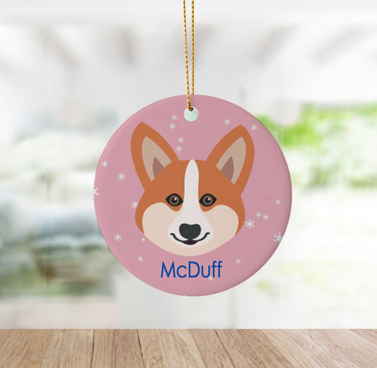 Corgi Custom Dog Ornament