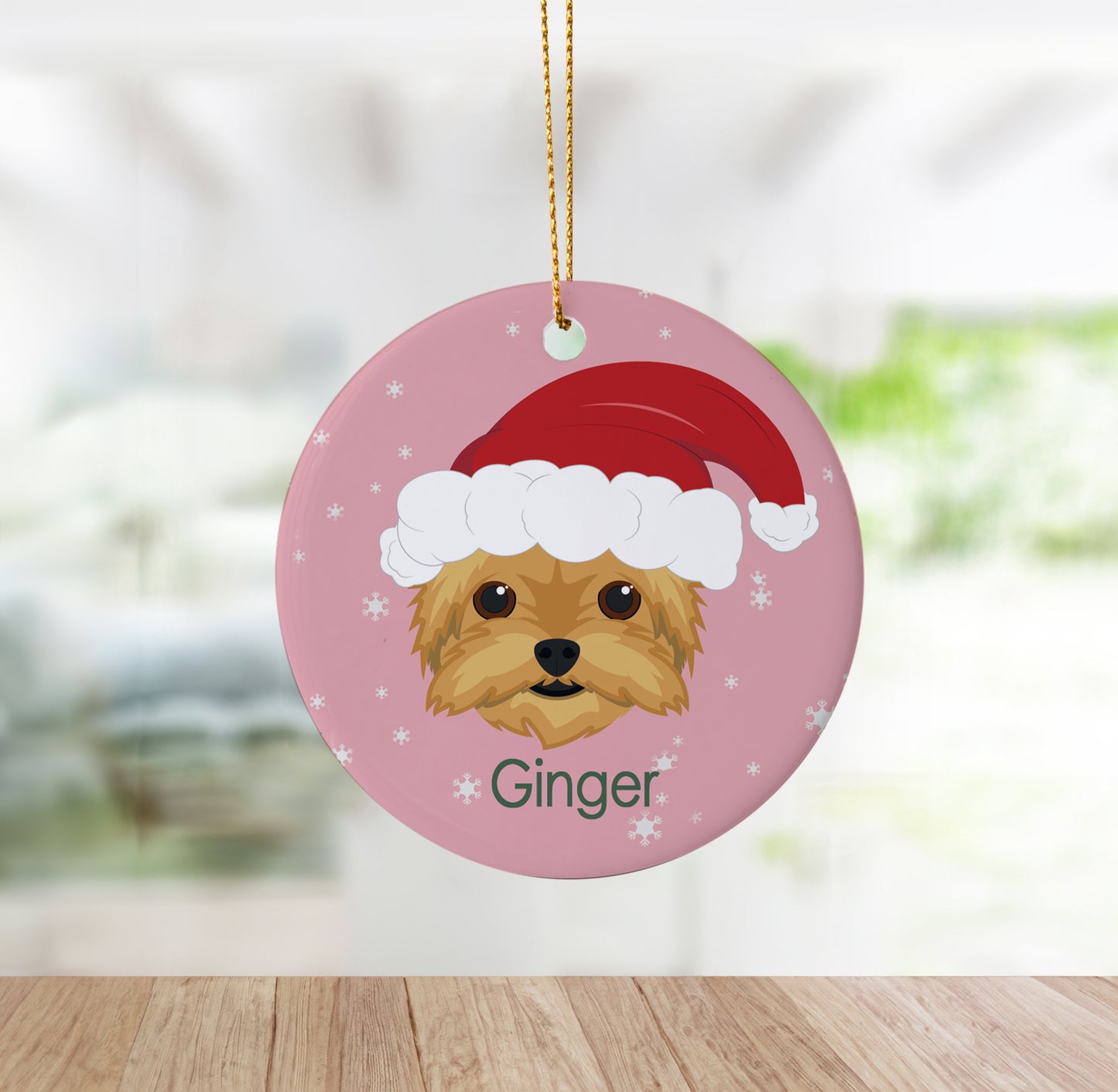 Terrier/Yorkie Dog Christmas Ornament