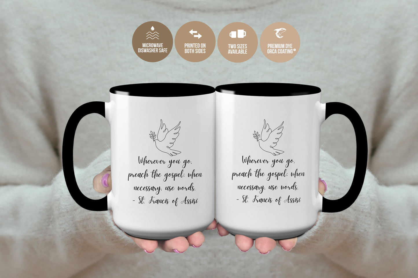St. Francis Quote Religious Mug