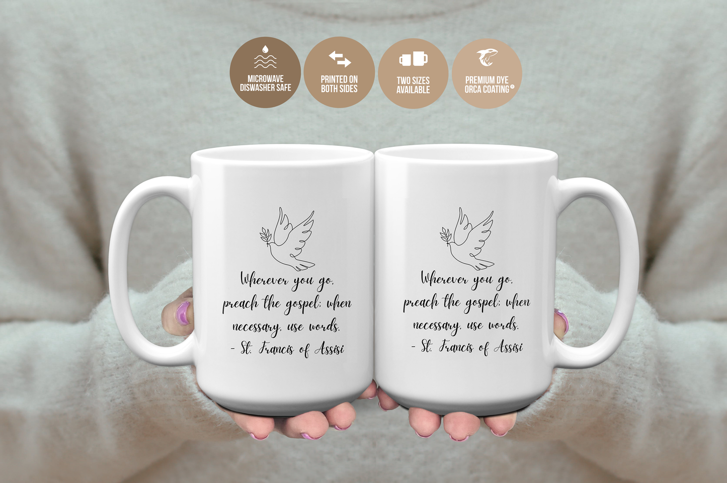 St. Francis Quote Religious Mug