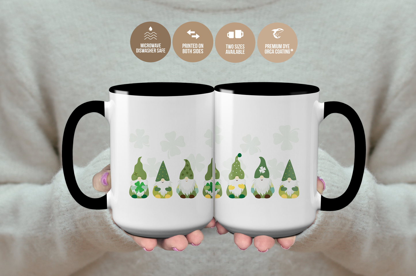 Four Leaf Clover Gnome Mug