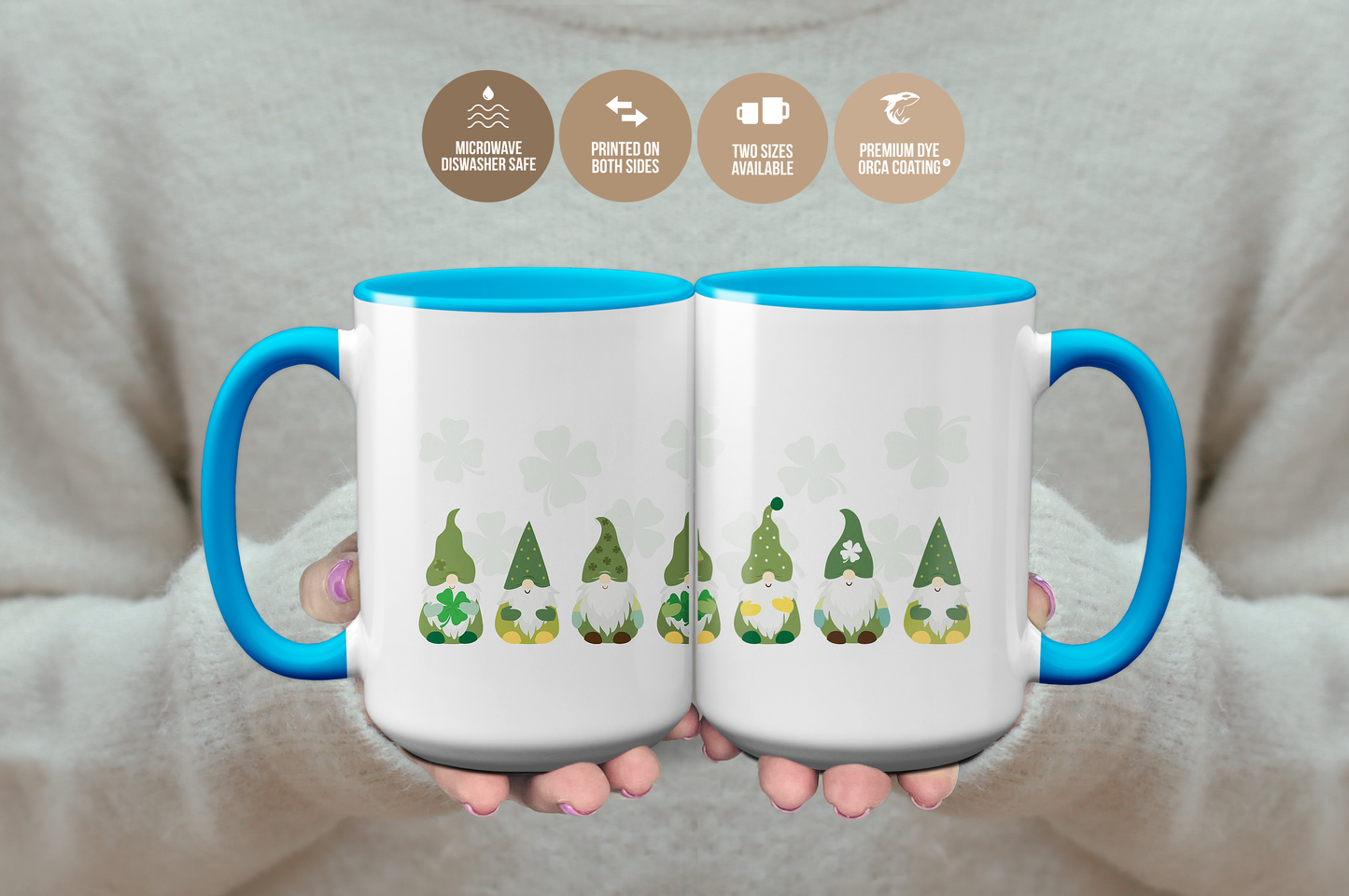 Four Leaf Clover Gnome Mug