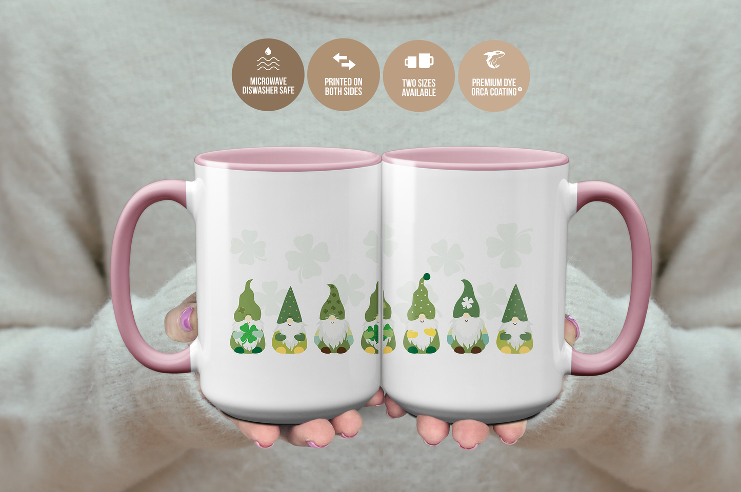 Four Leaf Clover Gnome Mug