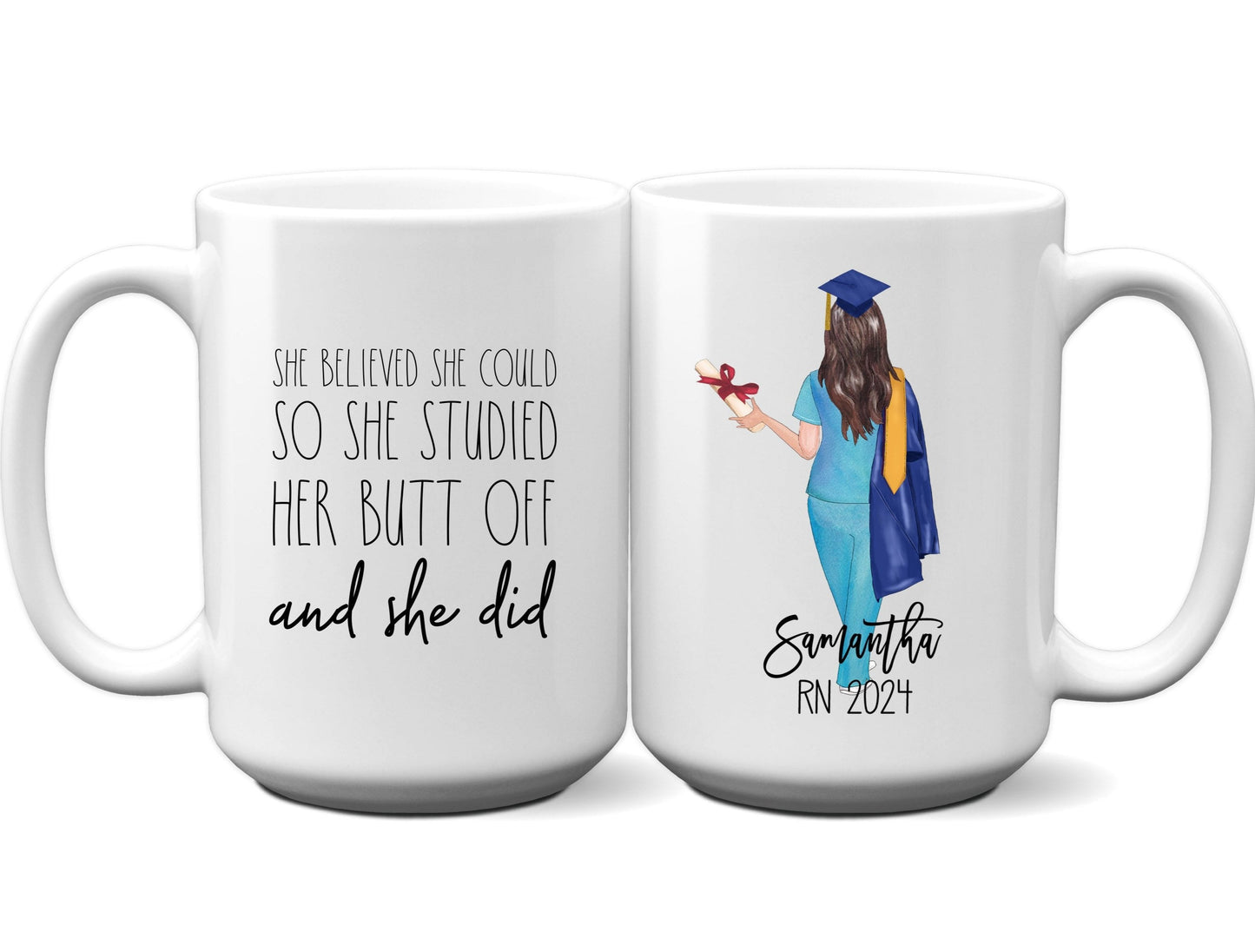 Graduation Nurse with Gown - Personalized Mug