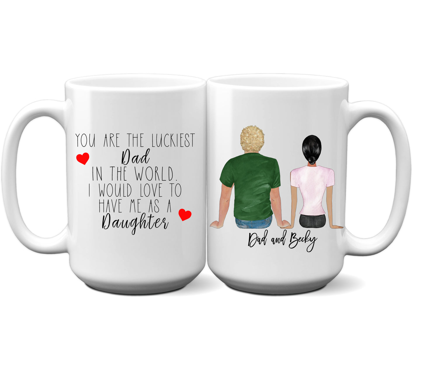 You're The Luckiest Dad Personalized Mug