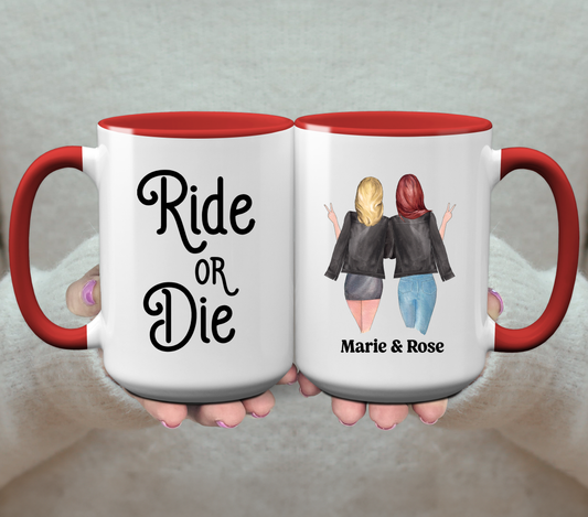 Ride or Die Mug - Personalized Coffee Mug