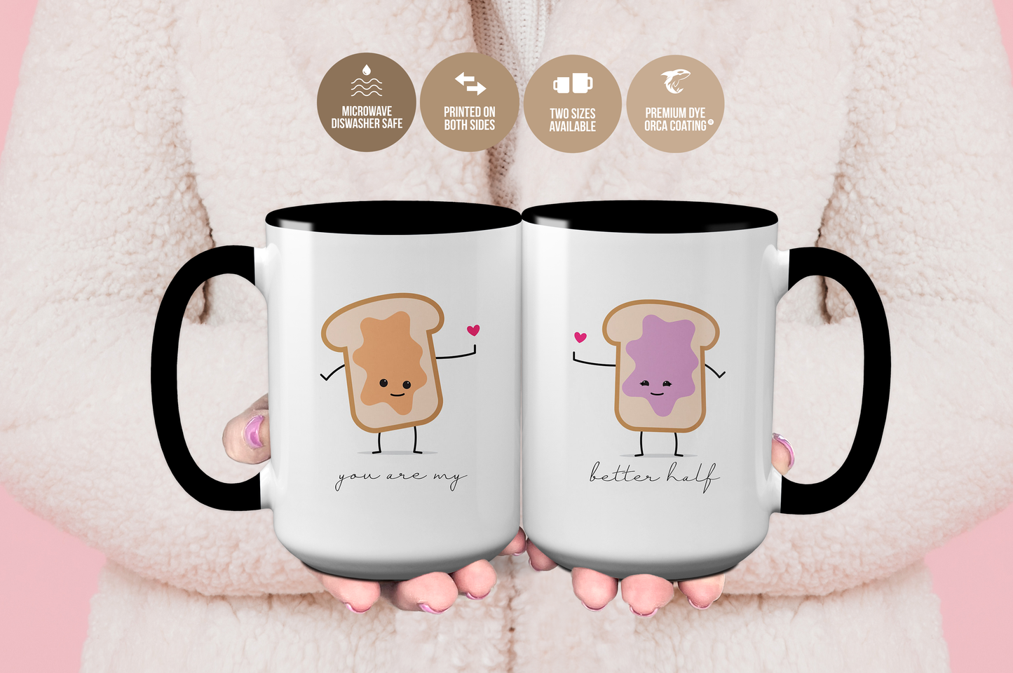 You Are My Better Half Couples Mug Set