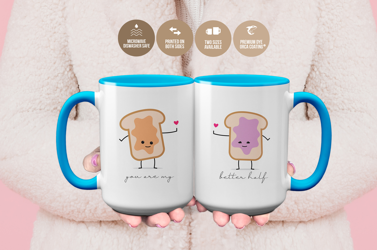 You Are My Better Half Couples Mug Set