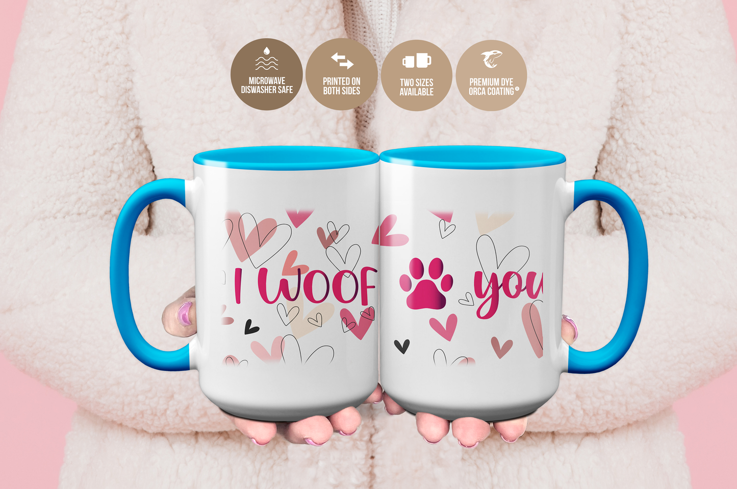 I Woof You Heart Valentine's Day Mug