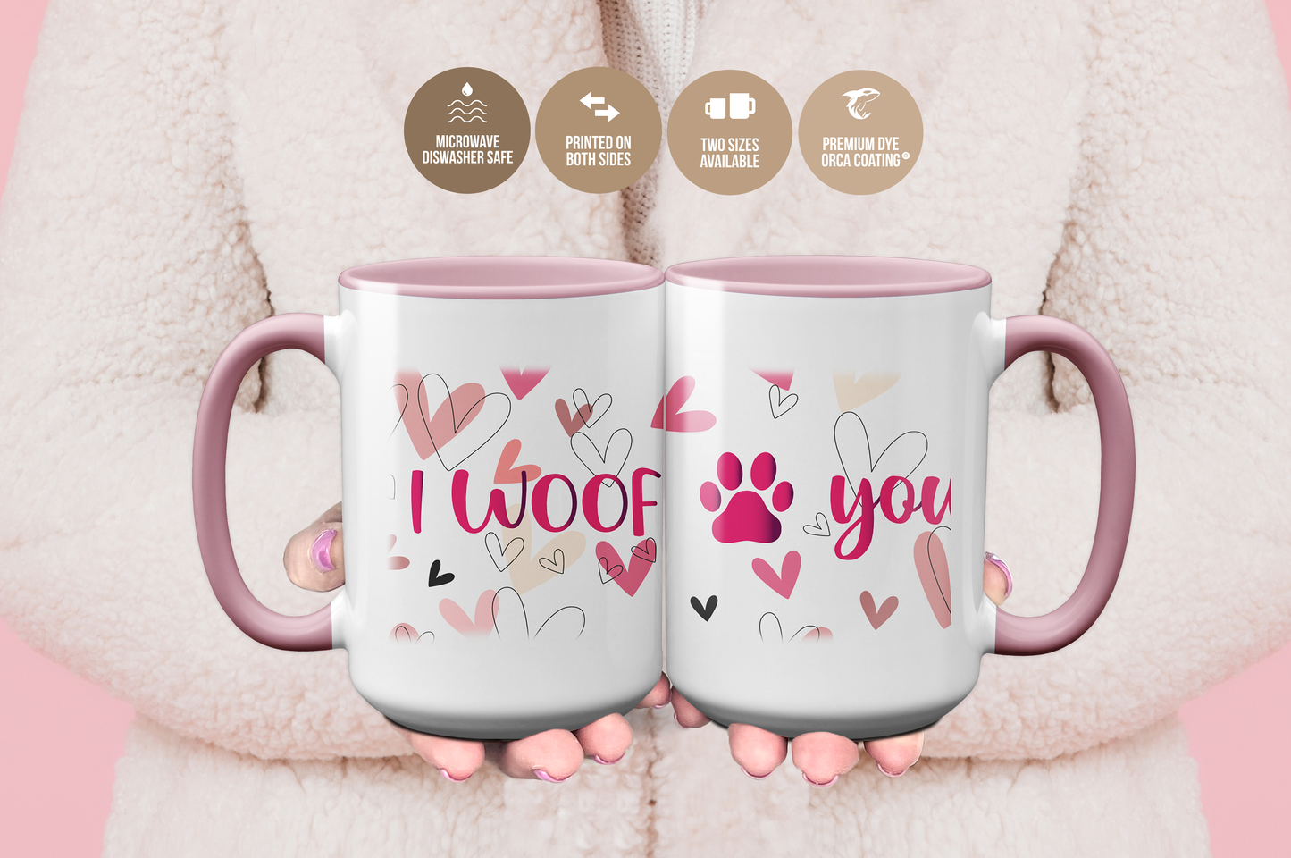 I Woof You Heart Valentine's Day Mug