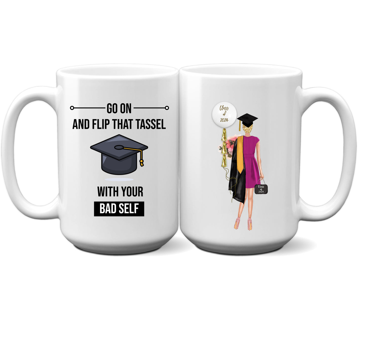 Go On and Flip That Tassel Personalized Mug