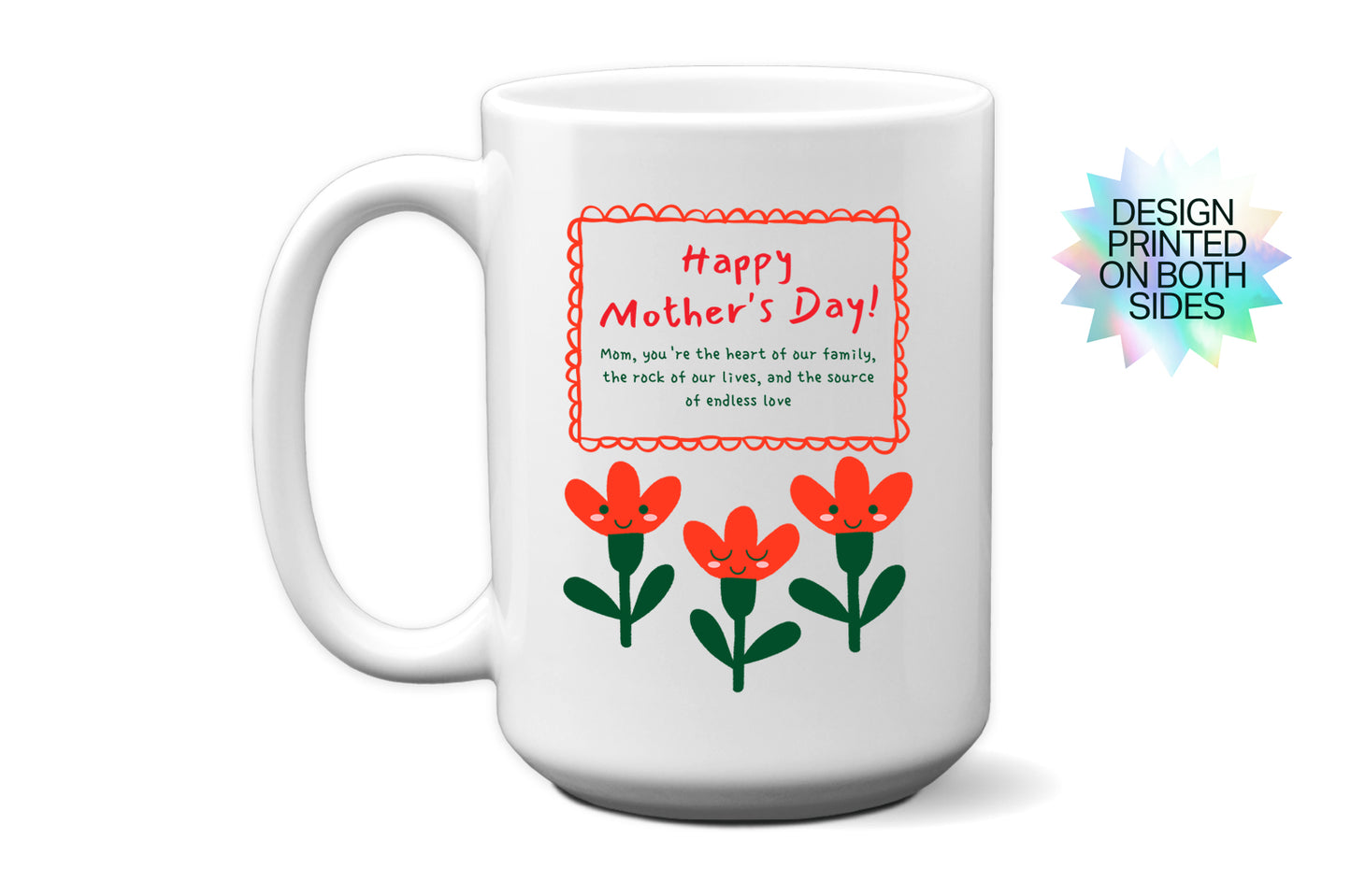 Floral Happy Mother's Day "Heart Of Our Family" Mug