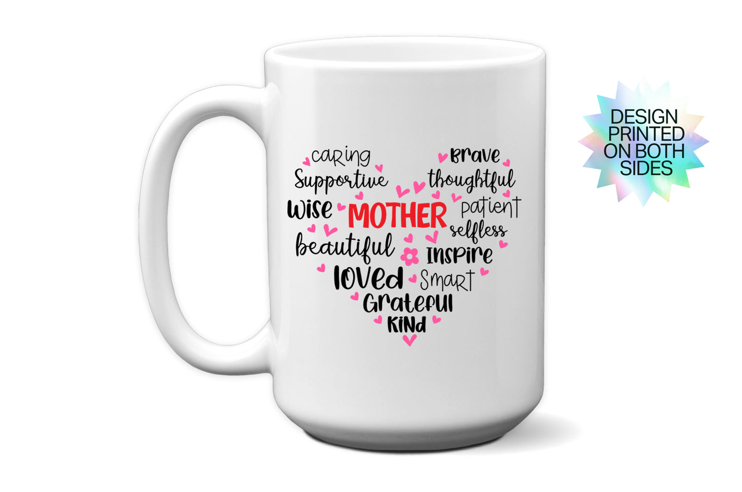 Heart "Word Cloud" Mother's Day Mug