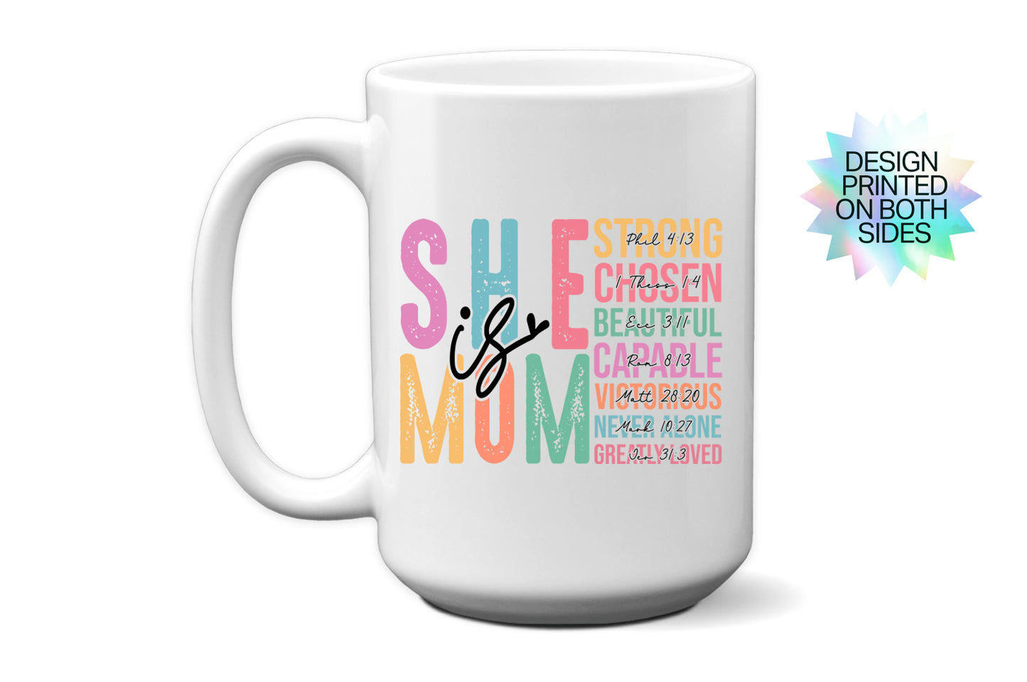 Celebrate Her Strength 'She Is Mom' Mother's Day Mug
