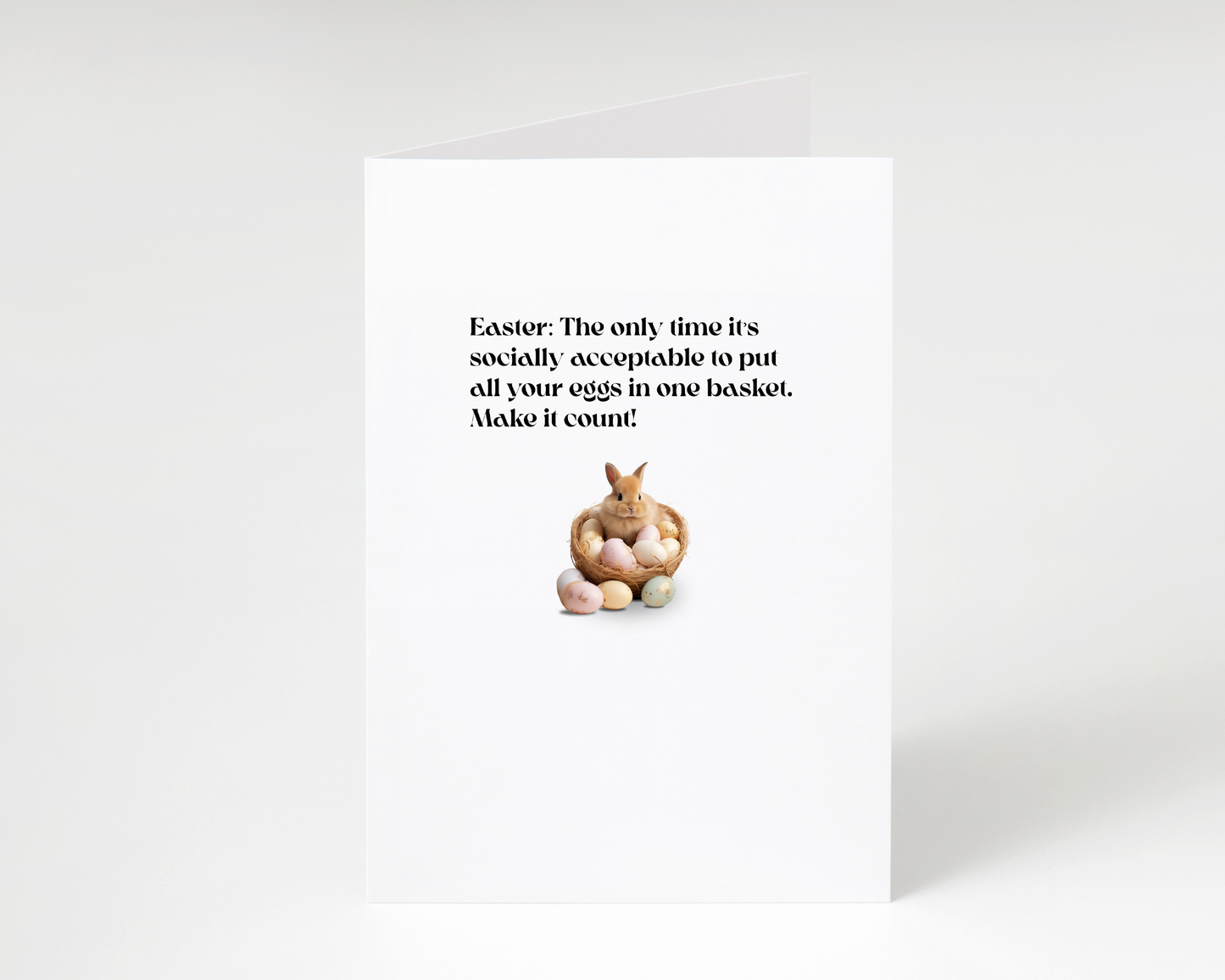 Funny "Eggs In One Basket" Easter Card