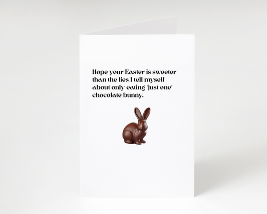 Funny "Chocolate Bunny" Easter Card