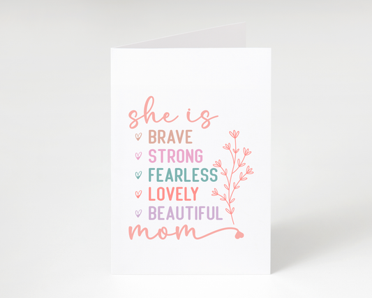 Happy Mother's Day "She Is...." Affirmations Card