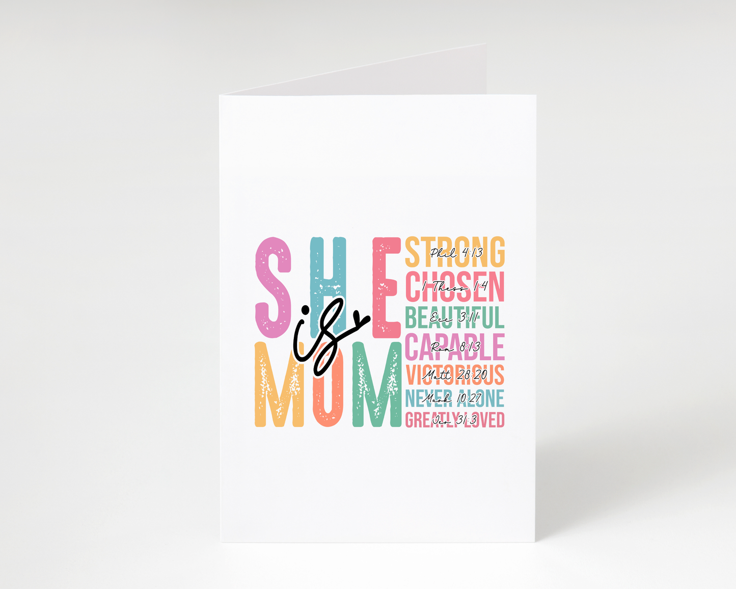 Happy Mother's Day "She Is Mom Bible Verse" Card