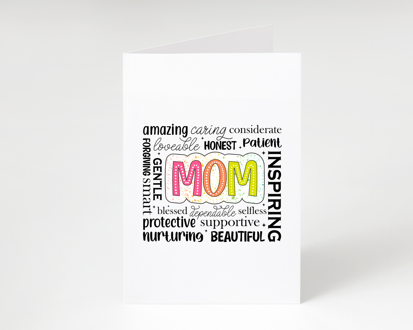Happy Mother's Day "Inspiring, Amazing, and Nurturing Mom" Card