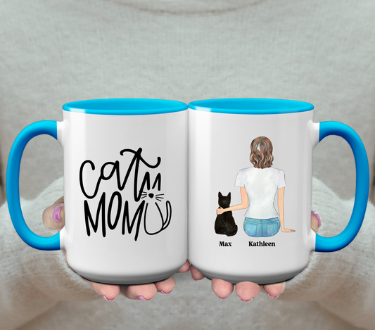 Cat Mom - Personalize Mug