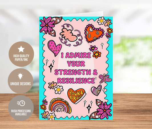 Strength and Resilience Empowerment Greeting Card