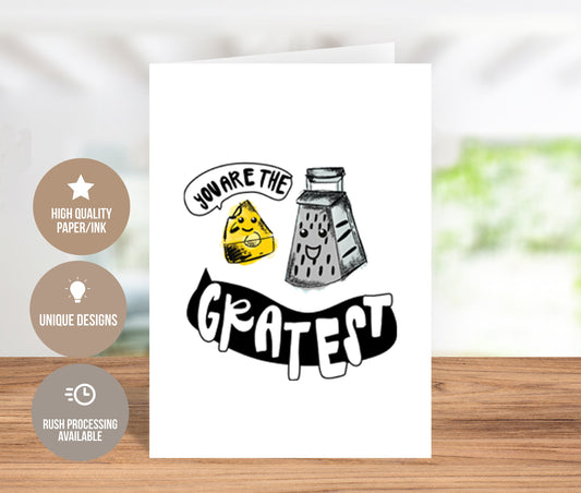 You Are The Gratest, Cheesy Appreciation Greeting Card