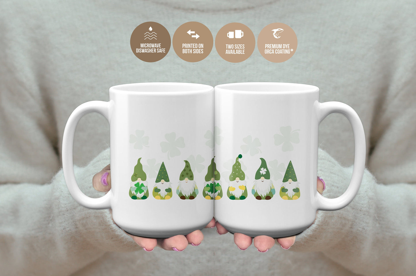 Four Leaf Clover Gnome Mug