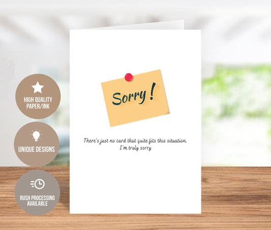 I'm Truly Sorry Empathetic Greeting Card
