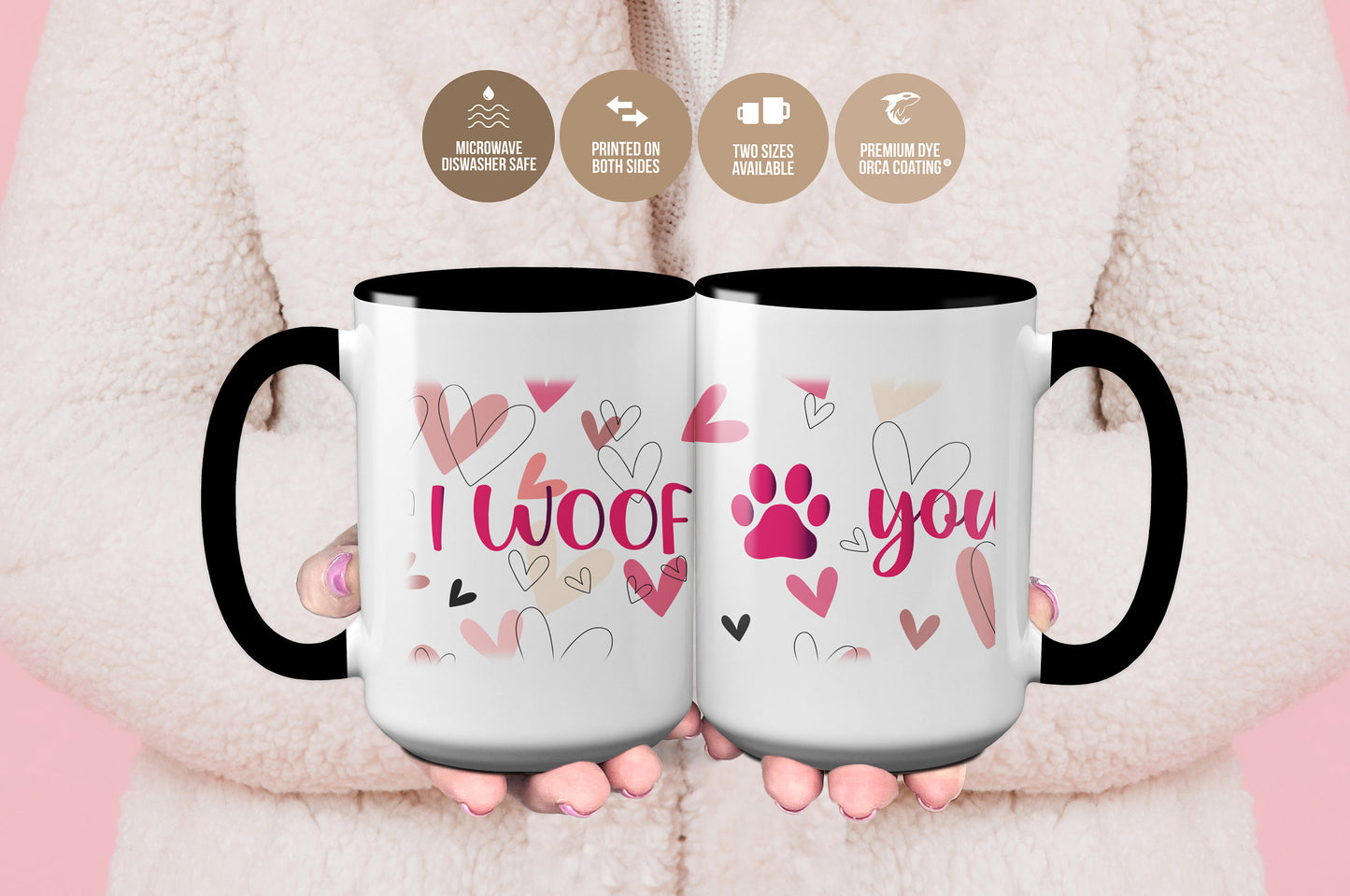 I Woof You Heart Valentine's Day Mug