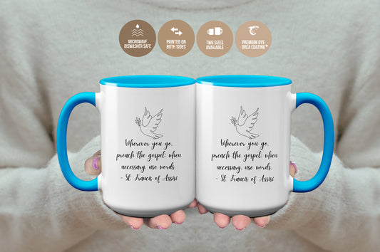 St. Francis Quote Religious Mug