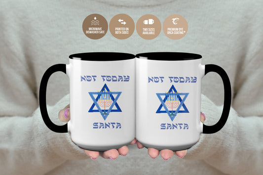 Not Today Santa Funny Jewish Mug