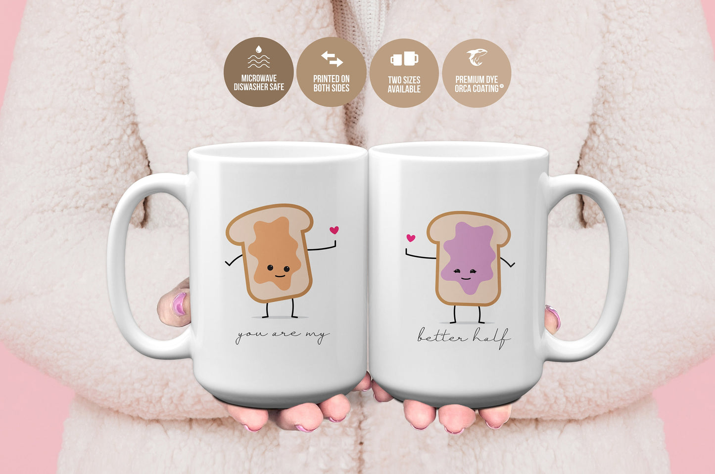 You Are My Better Half Couples Mug Set
