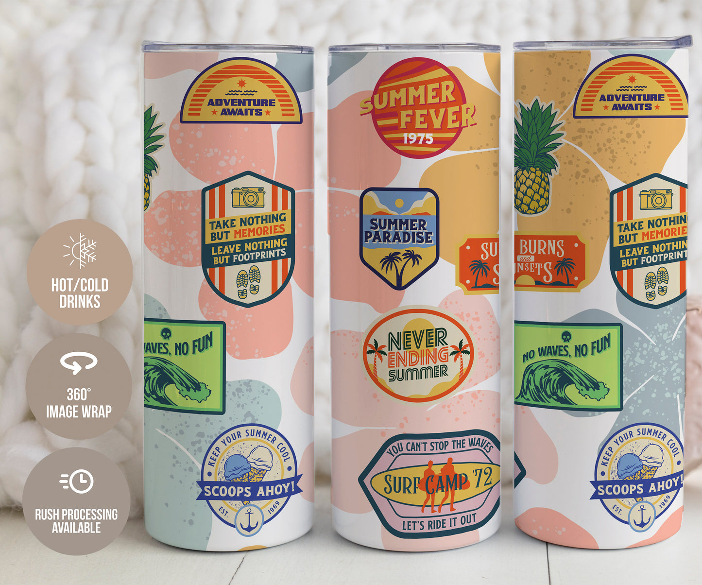 Summer Vacation Beach Tumbler