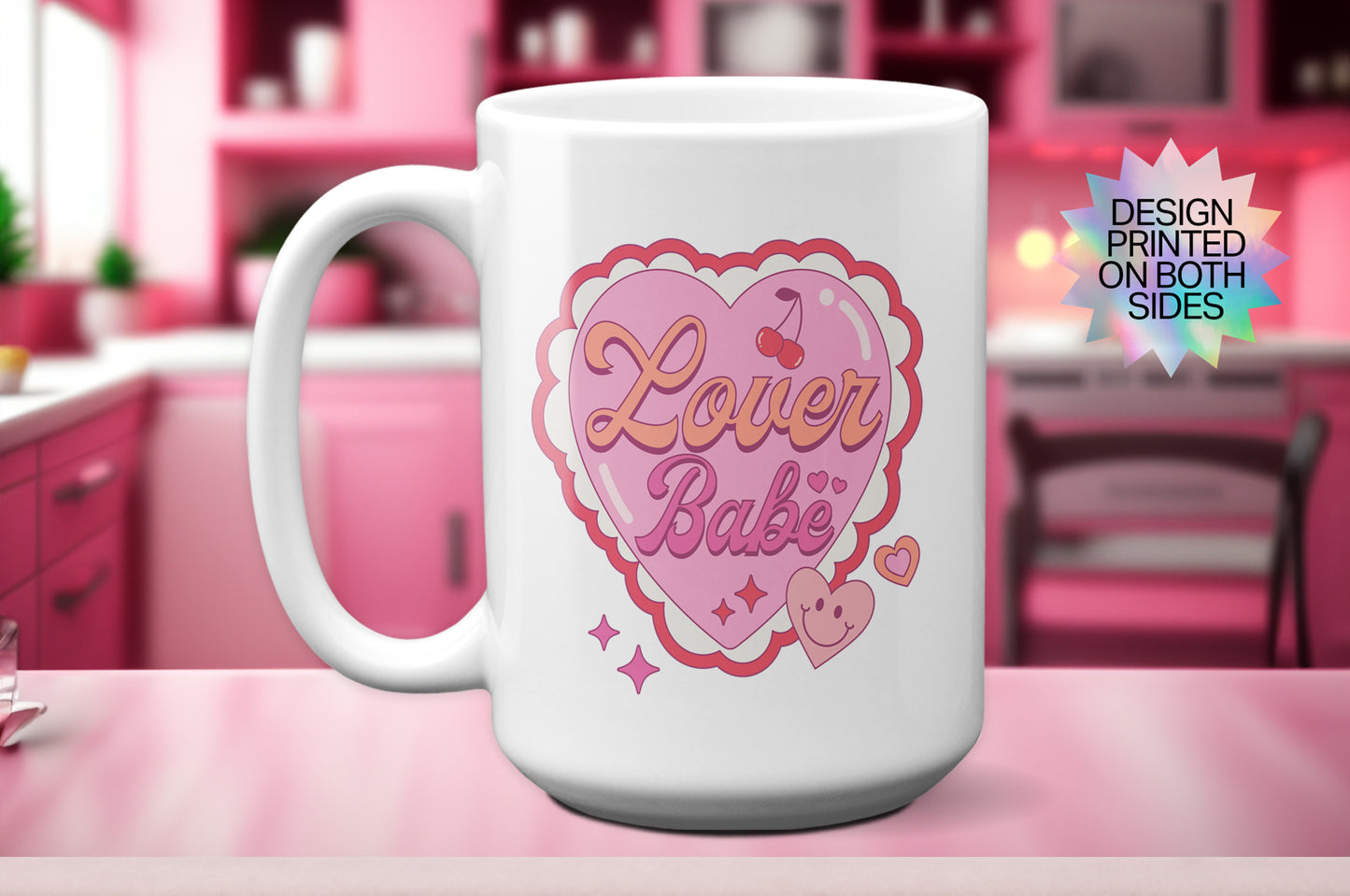 Fun "Lover Babe" Heart Valentine’s Day Mug