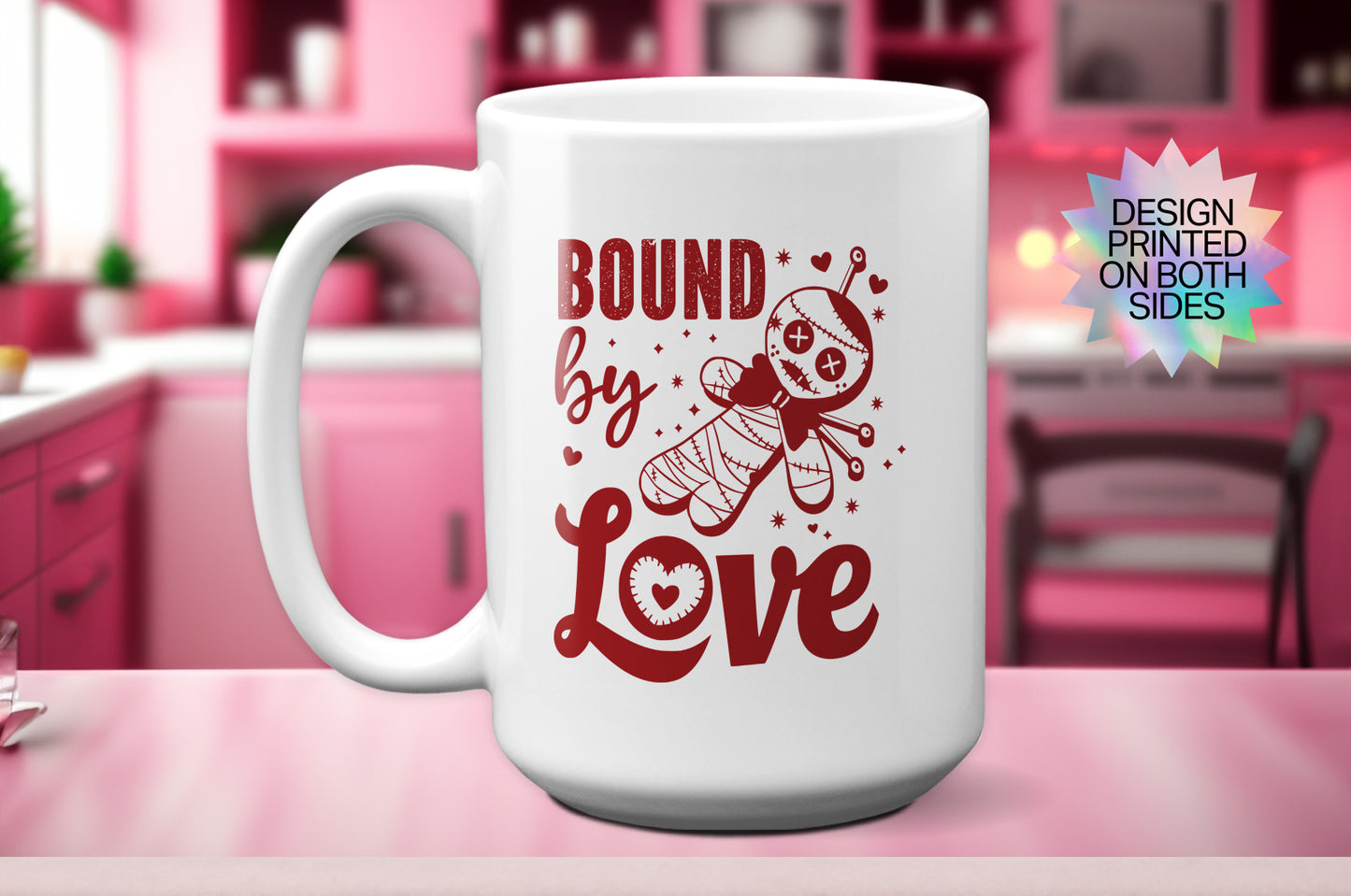 Funny "Bound by Love" Voodoo Doll Valentine’s Day Mug