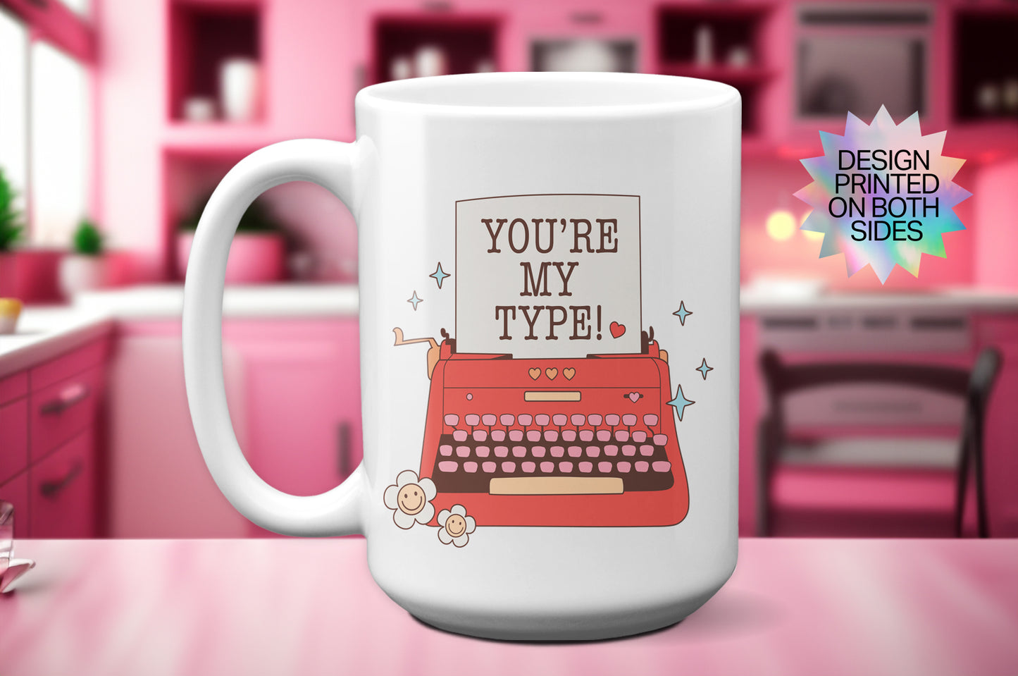 Unique "You’re My Type" Mug with Typewriter