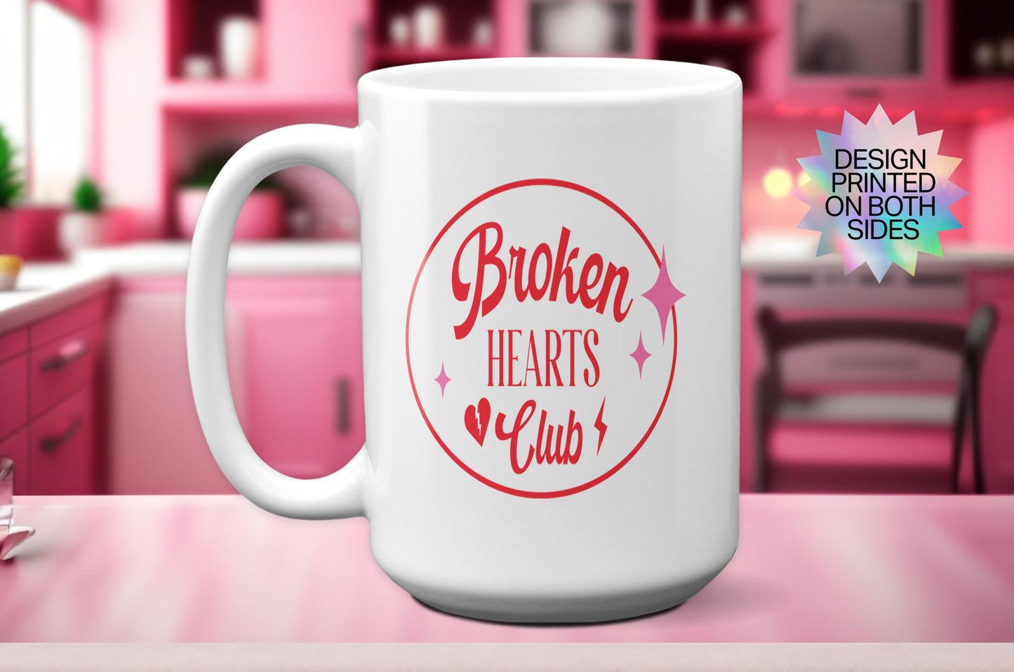 Fun "Broken Hearts Club" - Valentine’s Day Mug