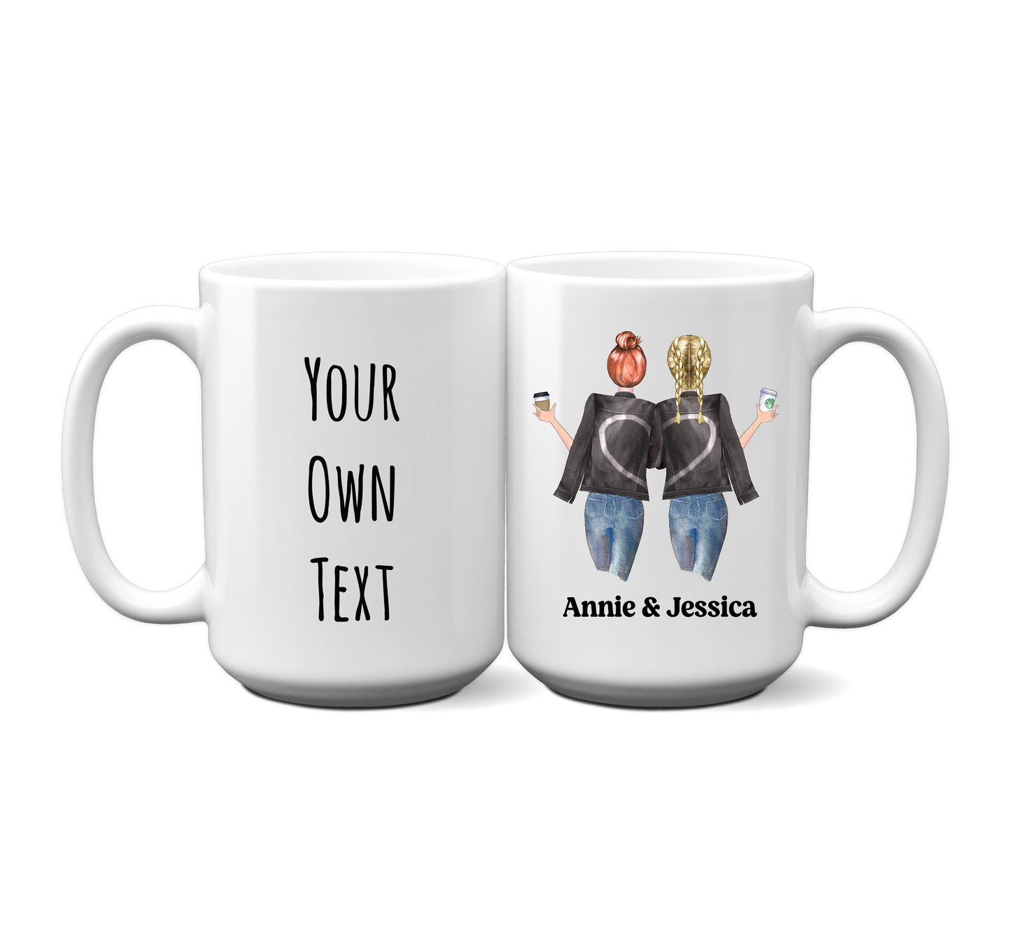 Custom Text - Best Friends Coffe Mug Personalized