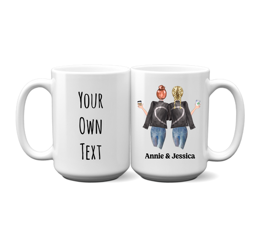 Custom Text - Best Friends Coffee Mug Personalized