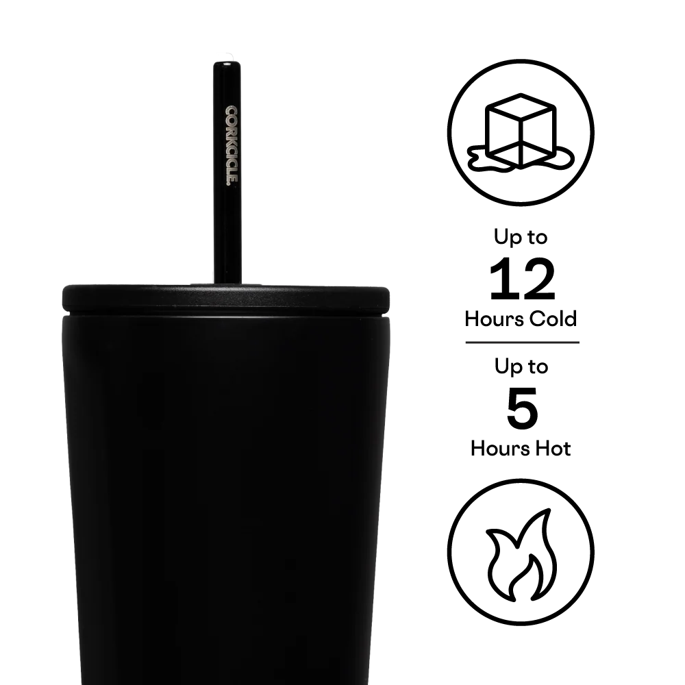 Laser Engraved Corkcicle 24 oz Cold Cup Tumbler with Straw