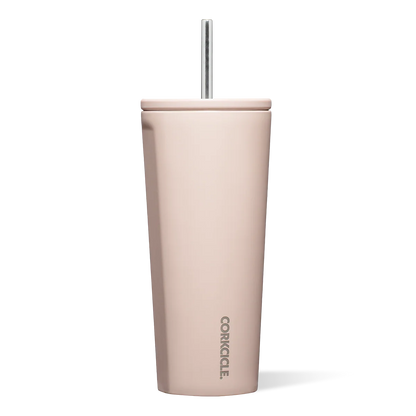 Laser Engraved Corkcicle 24 oz Cold Cup Tumbler with Straw