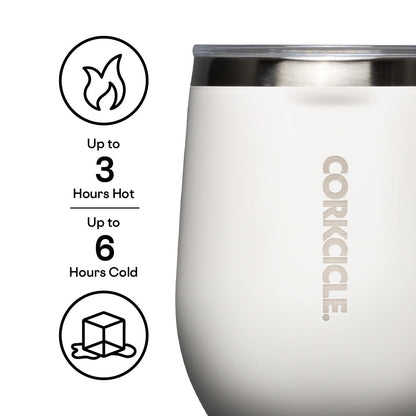 Laser Engraved Corkcicle 12 oz Stemless Tumbler