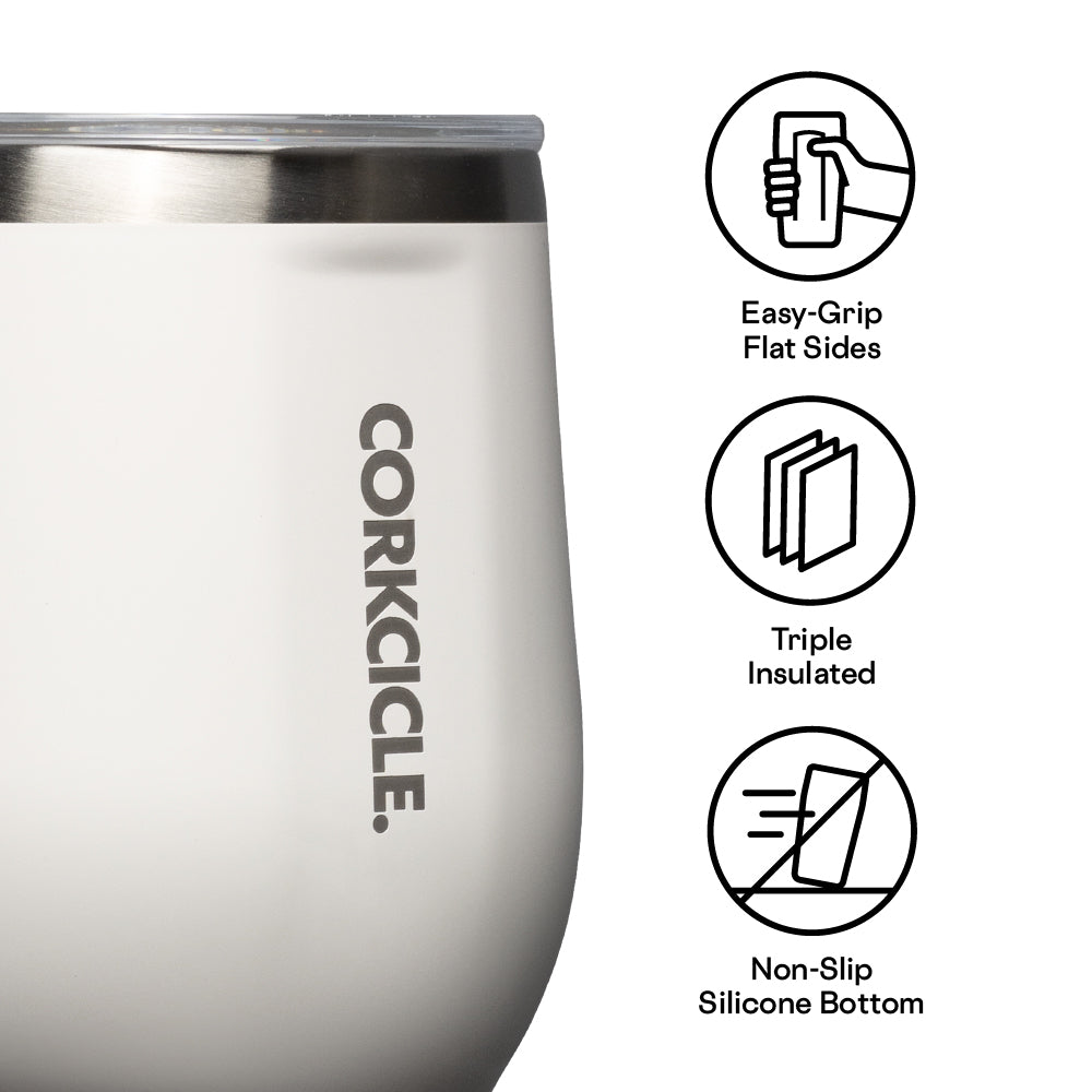 Laser Engraved Corkcicle 12 oz Stemless Tumbler