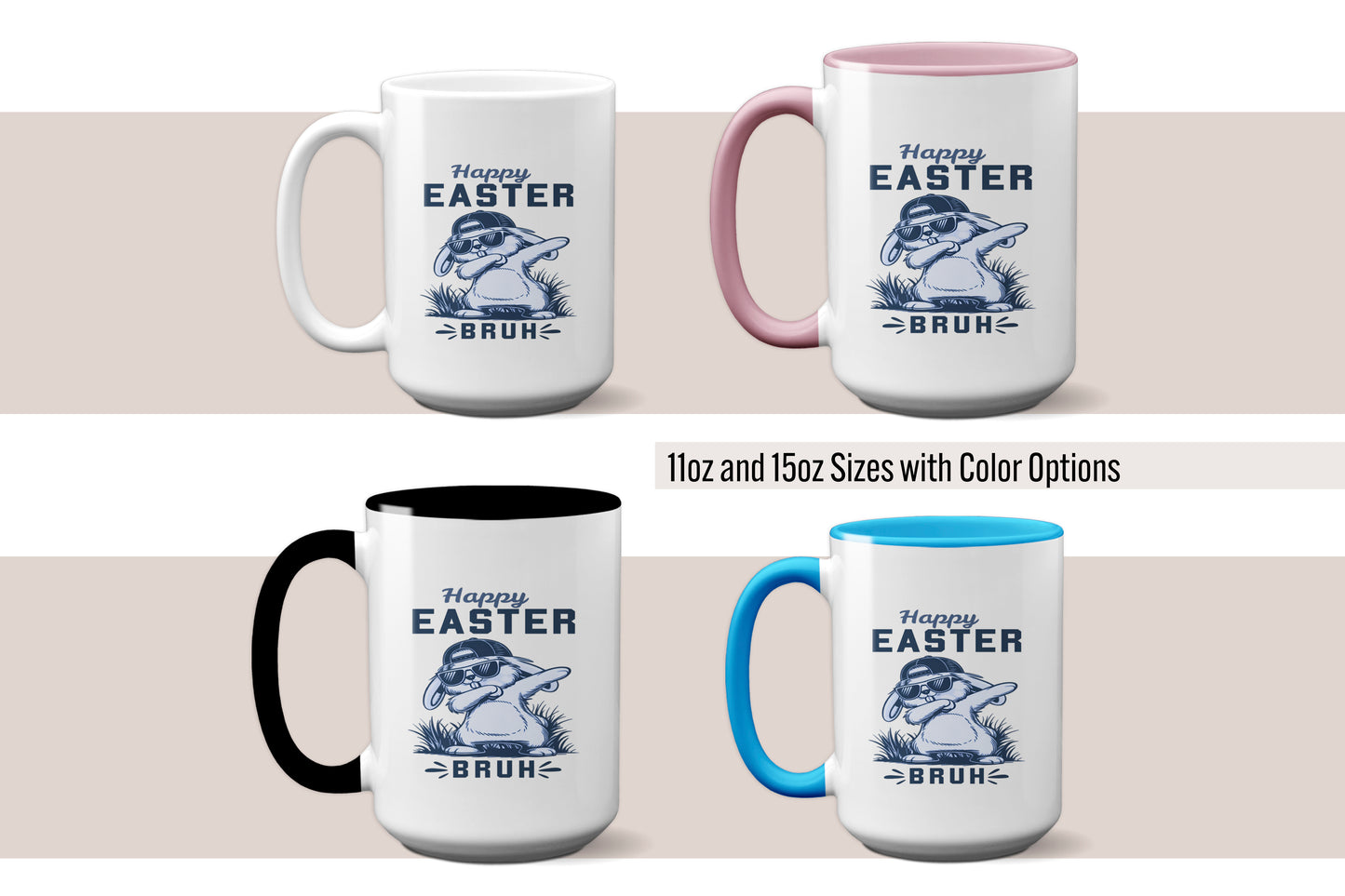 Funny "Happy Easter, Bruh" Coffee Mug