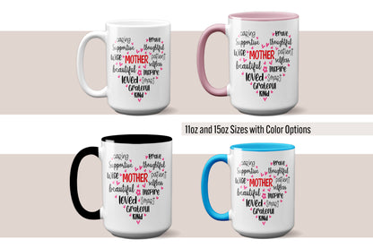 Heart "Word Cloud" Mother's Day Mug