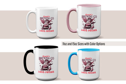 Cute "Cupid’s Brewing Co." Valentines Mug