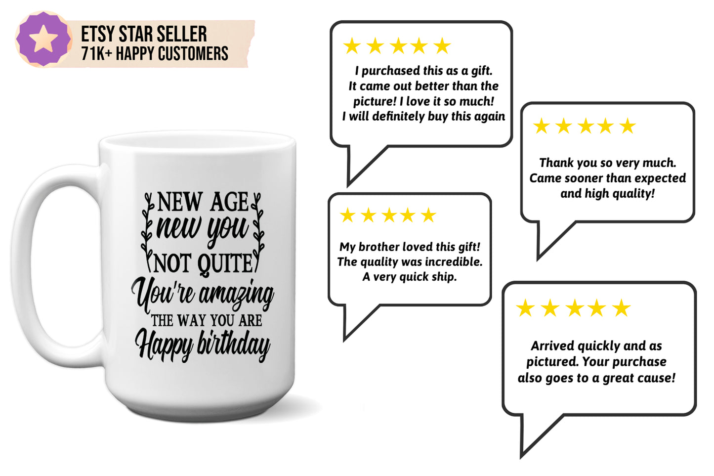 Fun "New Age, New You - But You're Amazing the Way You Are" Mug