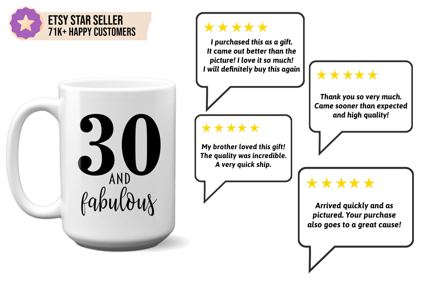 Fun "30 and Fabulous" Mug