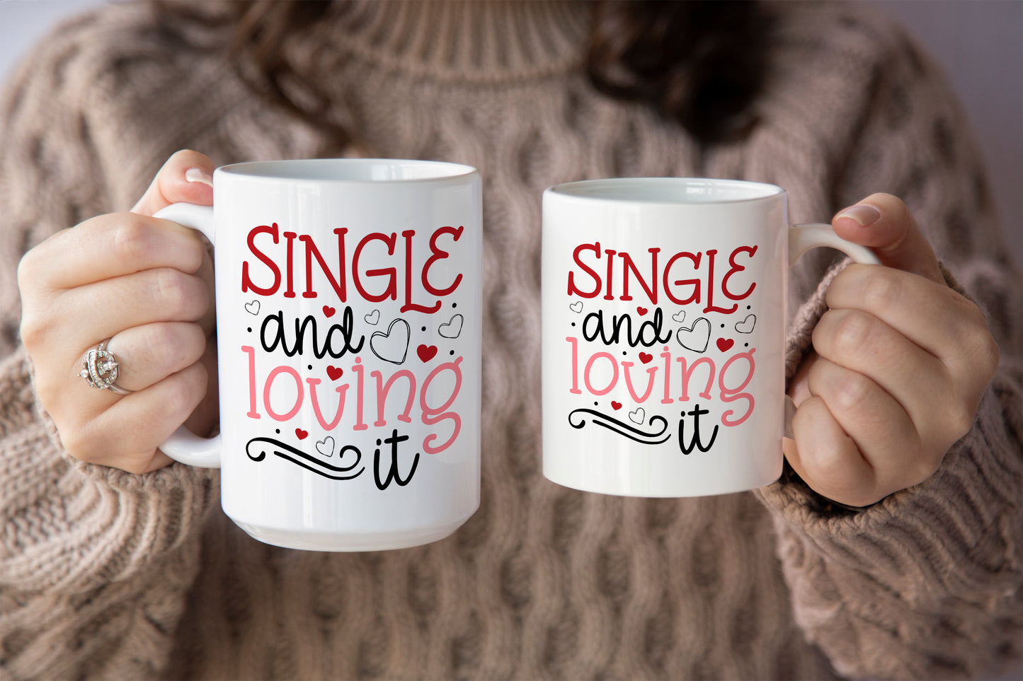 Fun "Single and Loving It" Valentine’s Day Mug